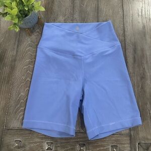 Women's Blue High-Waisted Shorts